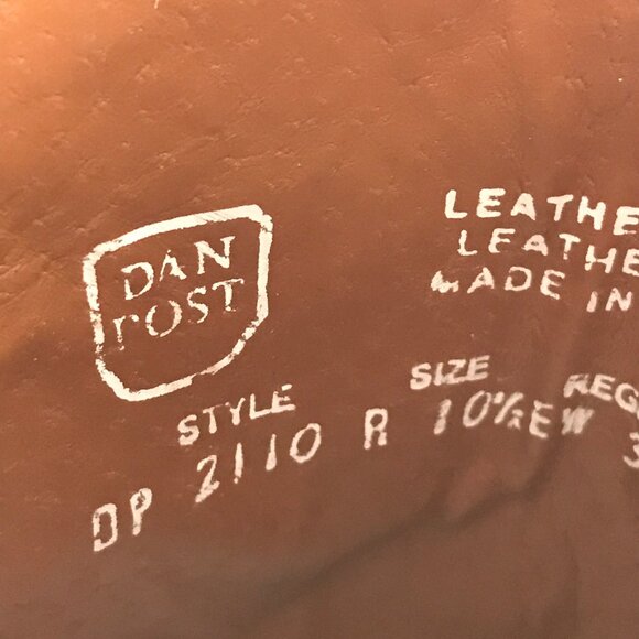 Dan Post Mens Black Leather Milwaukee Cowboy Western Boots Sz 10.5 EW DP2110R - Picture 8 of 13